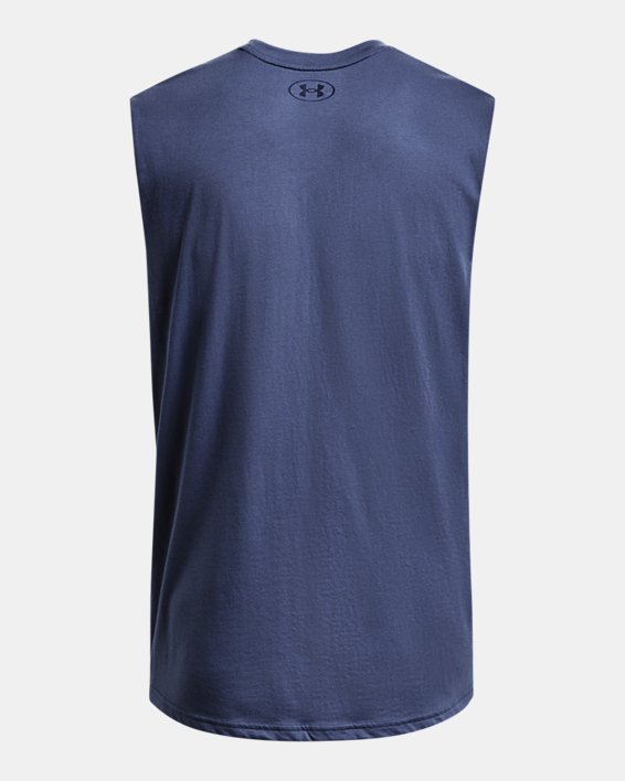 Men's Project Rock Show Me Sweat Tank in Blue image number 6